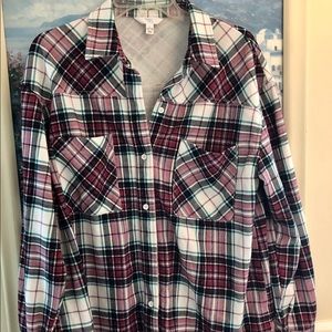 ❤️GIRLS LONG SLEEVE FLANNEL SHIRT👚